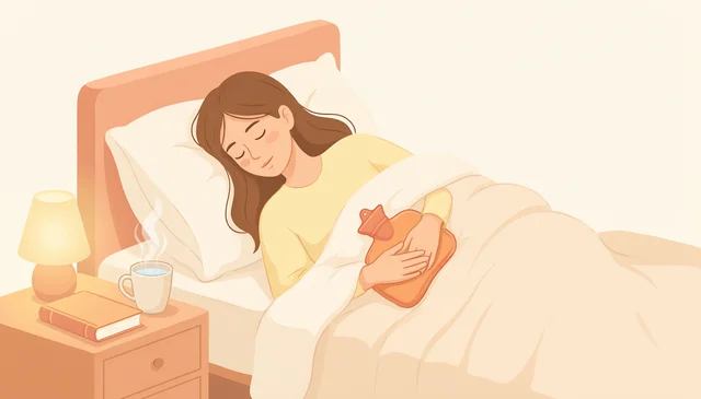 热水袋热敷下腹部