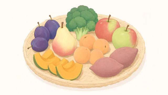 西梅、梨、苹果、杏和西兰花、南瓜、红薯等高纤维食物，是缓解便秘更靠谱的选择